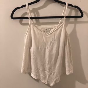 AE white crop top